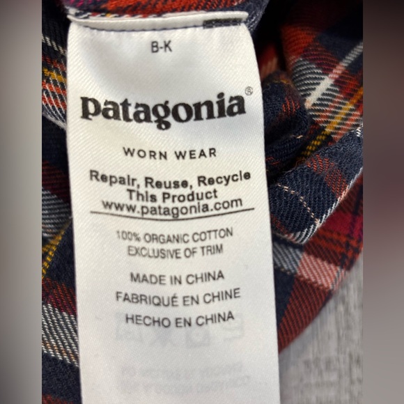 Patagonia Worn Wear W's Heywood Flannel Plaid Shirt Size 6 - Picture 8 of 8